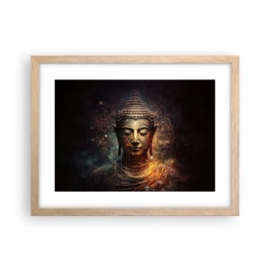 Poster în ramă de stejar deschis - Echilibru spiritual - 40x30 cm