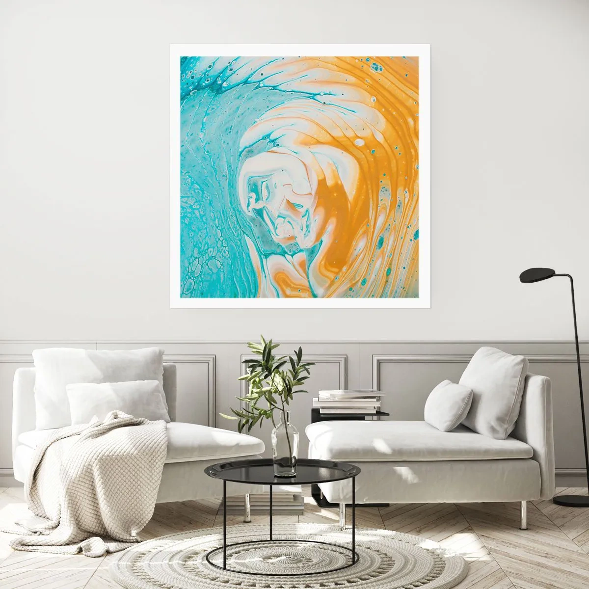 Poster - Vârtej de pastel - 60x60 cm
