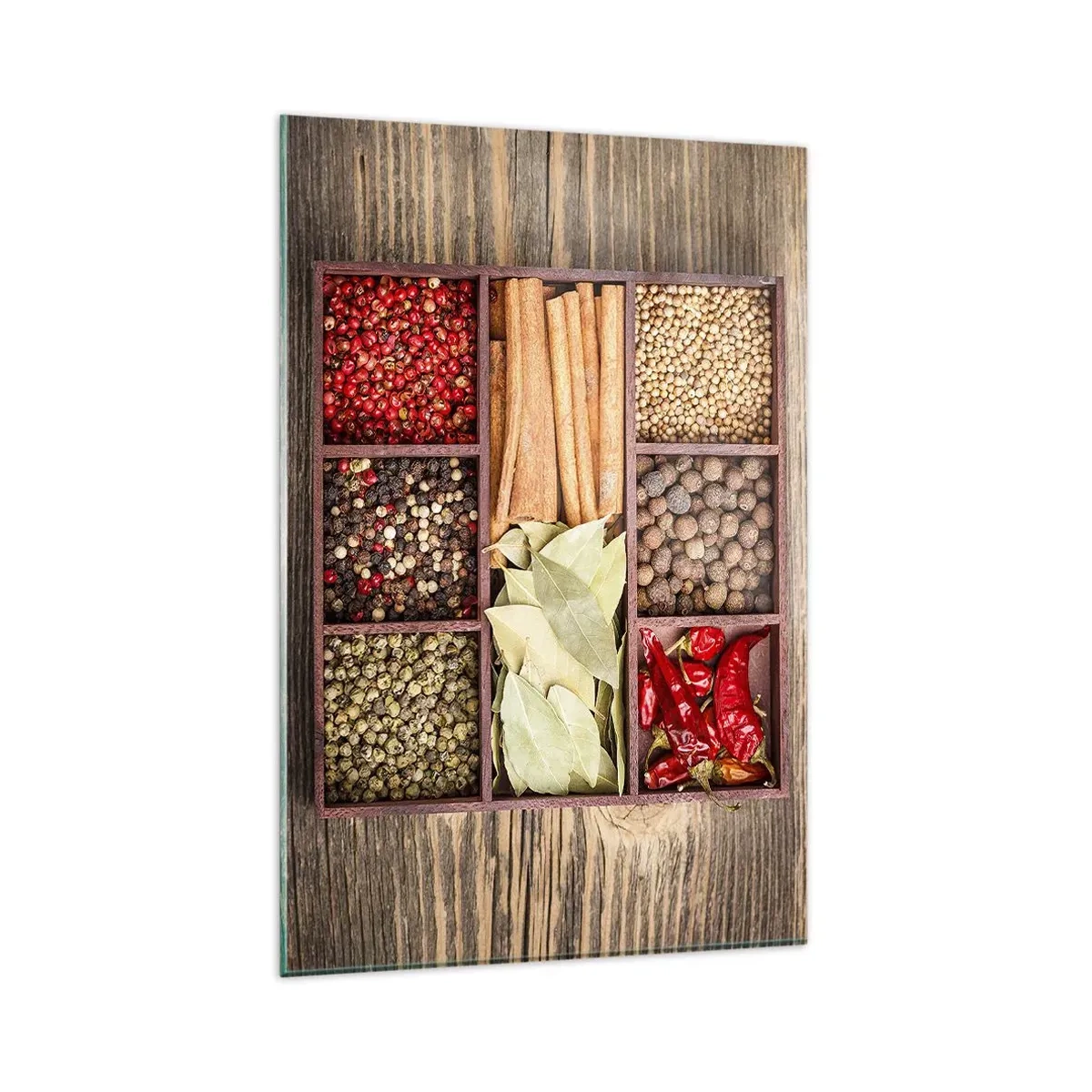 Tablou pe sticlă - Ordine de forme, buchet de arome - 80x120 cm