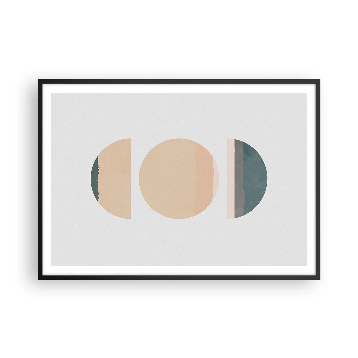 Poster în ramă neagră - Roată cu roată - 100x70 cm
