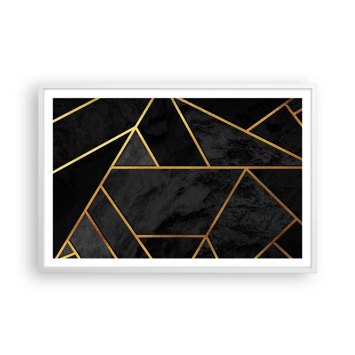 Poster în ramă albă - Întuneric și lumină - 91x61 cm