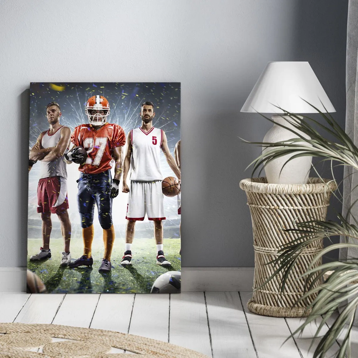 Tablou pe pânză - Gladiatori ai terenului de joc - 50x70 cm