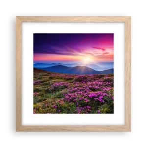 Poster în ramă de stejar deschis - Ierburile proaspete miroseau puternic - 30x30 cm