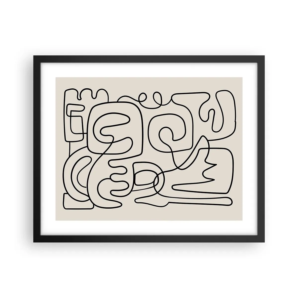 Poster în ramă neagră - Pe traseu - 50x40 cm