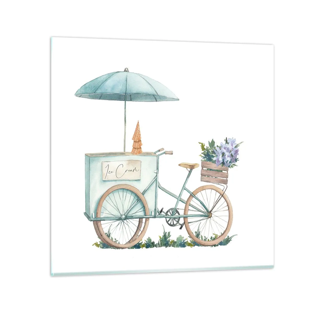 Tablou pe sticlă - O dulce amintire de vară - 30x30 cm