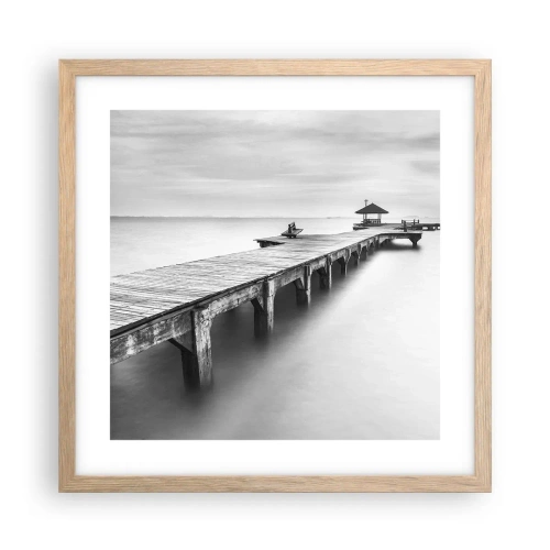 Poster în ramă de stejar deschis - În depărtare - 40x40 cm