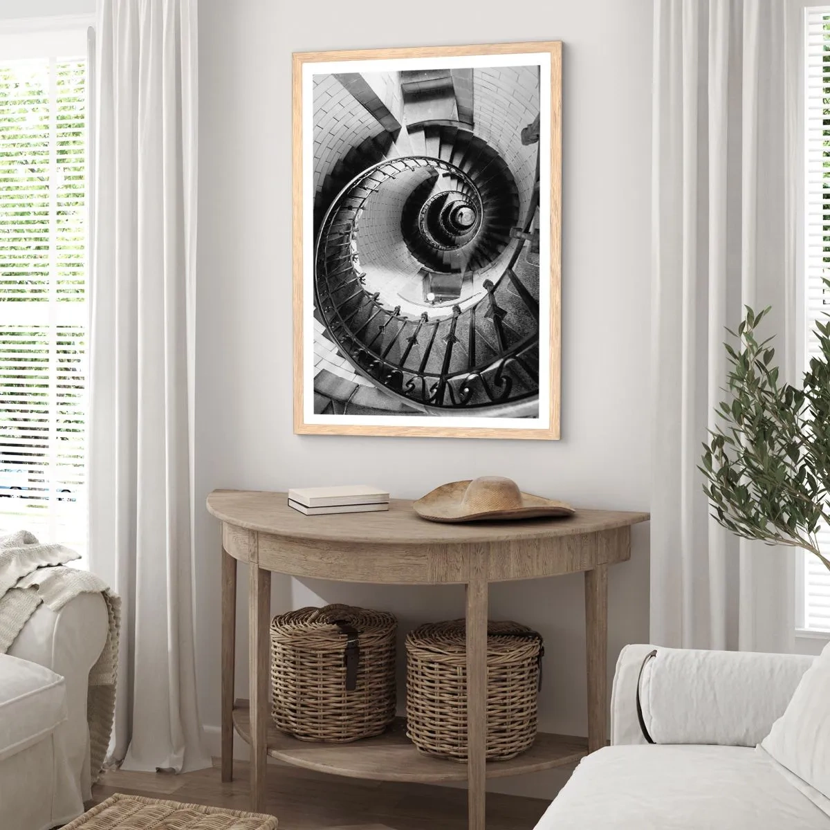 Poster în ramă de stejar deschis - Din ce în ce mai sus - 70x100 cm