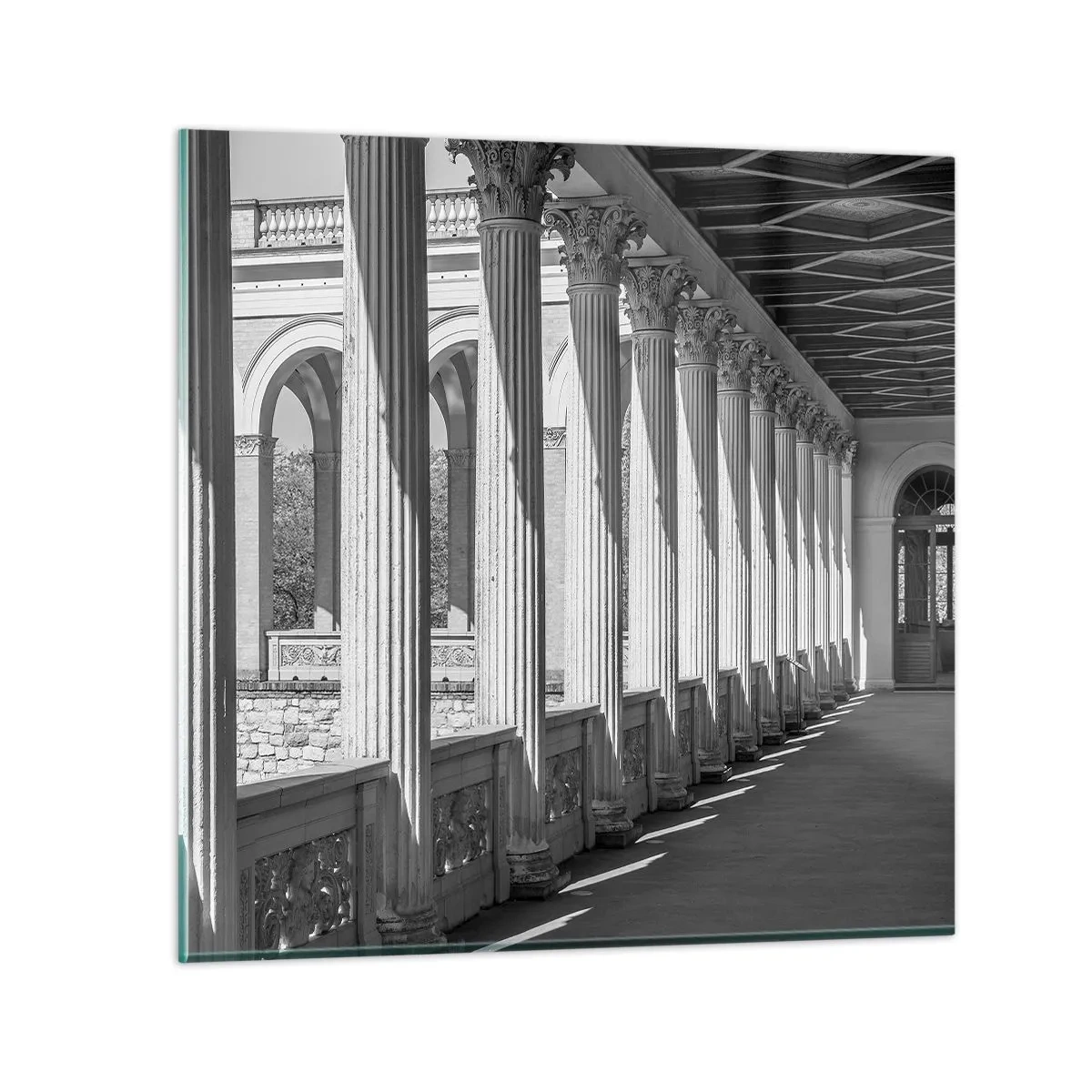 Tablou pe sticlă - Arcadă însorită - 60x60 cm