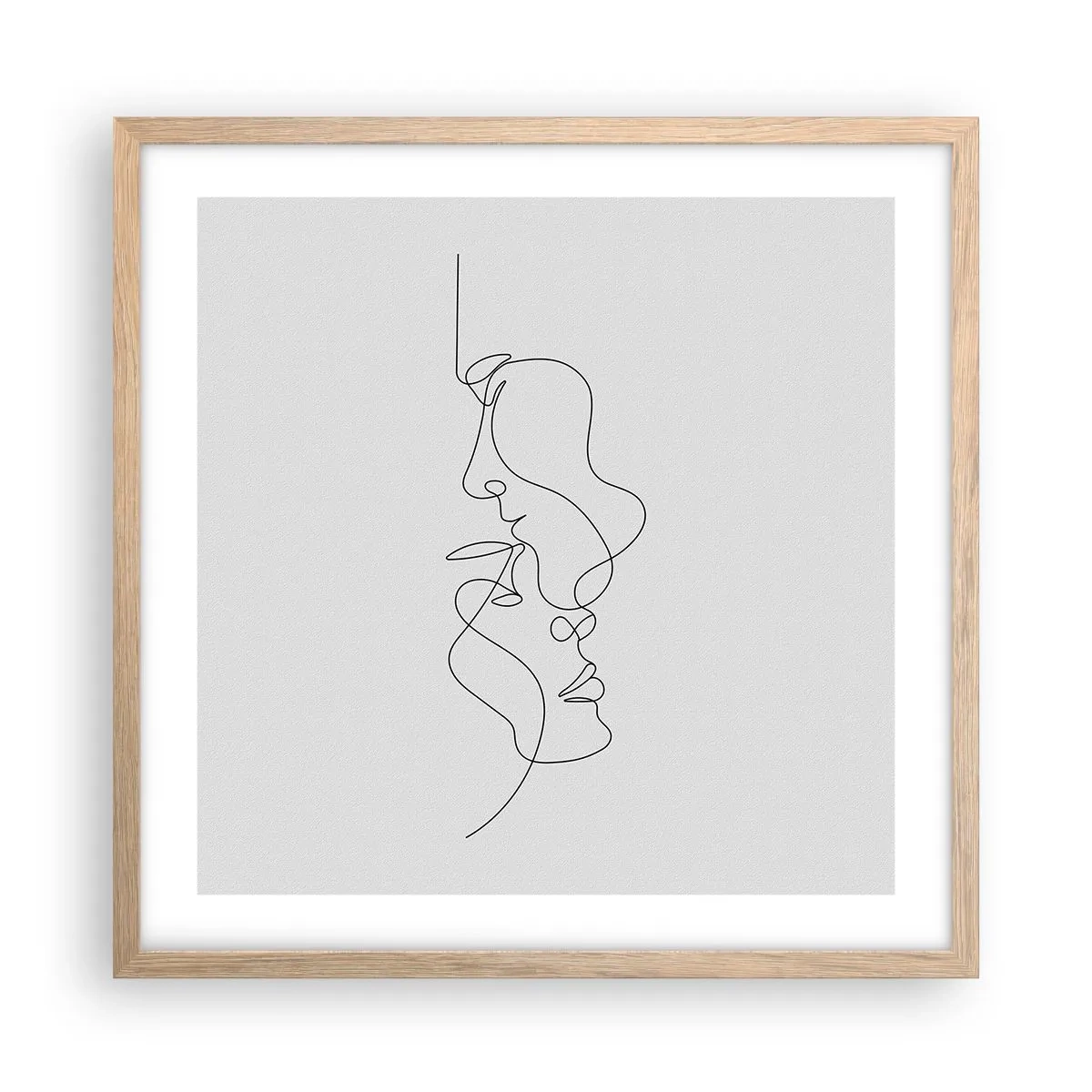 Poster în ramă de stejar deschis - Dorință vorace - 50x50 cm