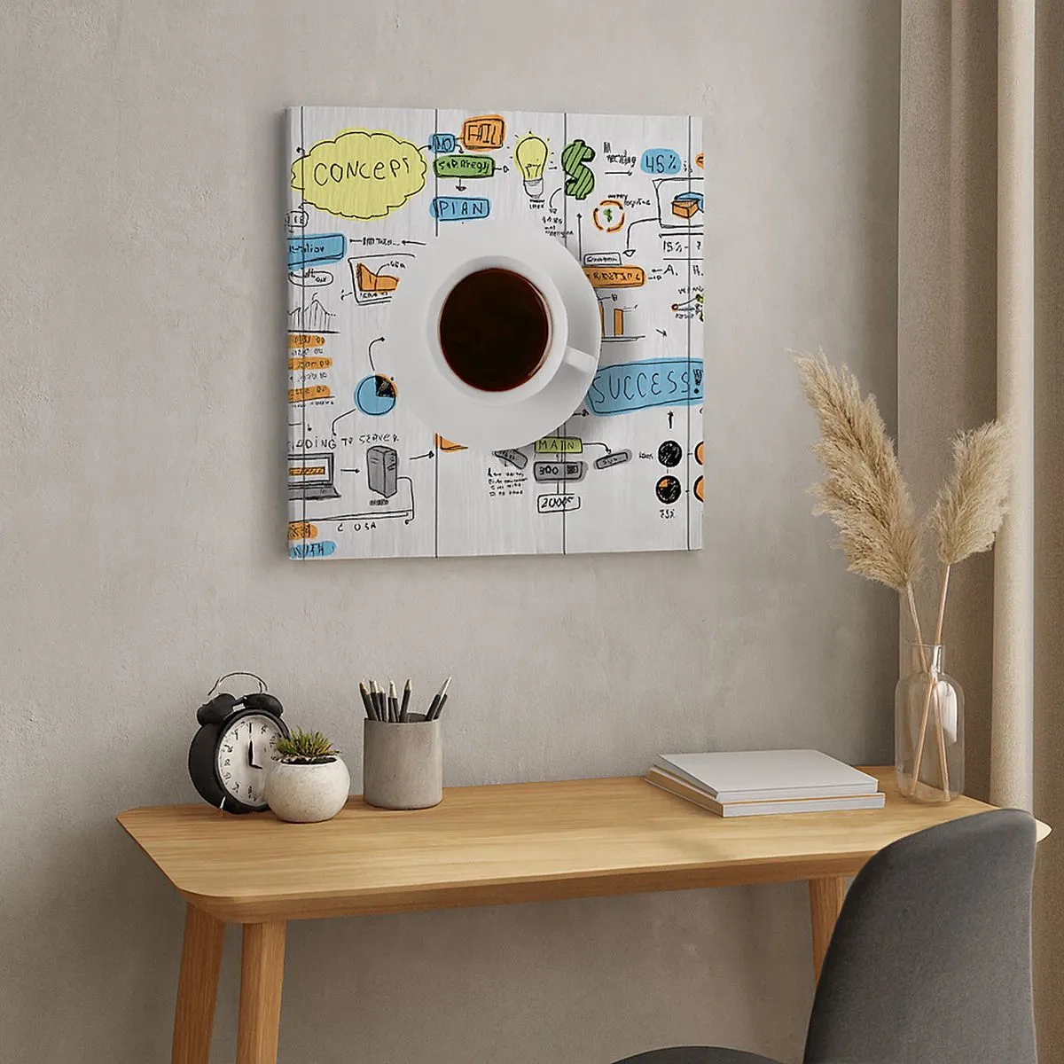 Tablou pe pânză - Timp pentru o pauză - 30x30 cm