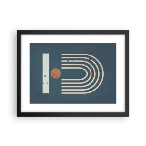 Poster în ramă neagră - Geometrie în funcție de rodie - 40x30 cm