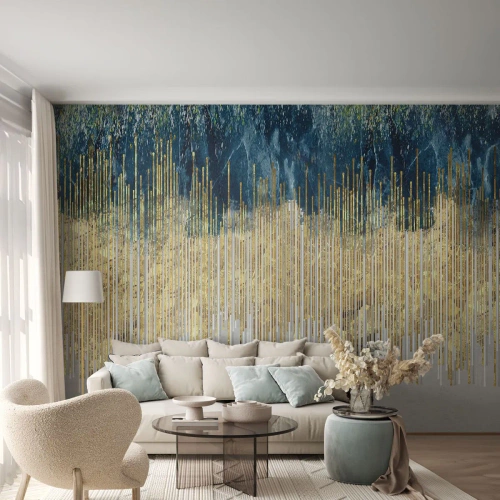 Tapet Premium Sand - Granița aurită - Bucată, Art Deco, Contemporan - 450x315 cm