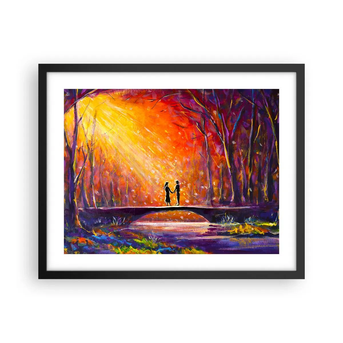 Poster în ramă neagră - Și cerul îi iubește - 50x40 cm