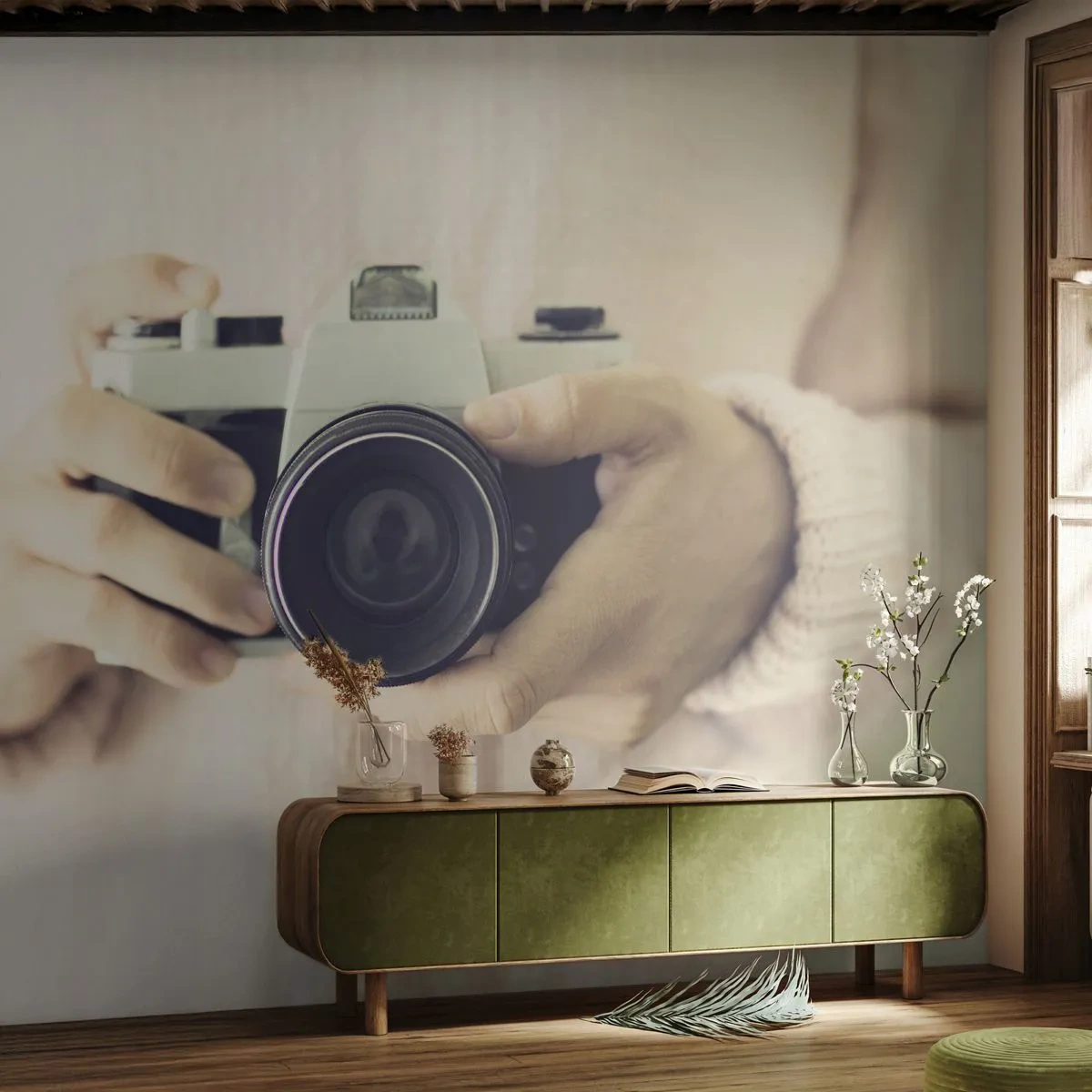 Tapet Premium Sand - Pentru a vedea mai multe... - aparat foto, Epocă, Fotografie - 100x70 cm