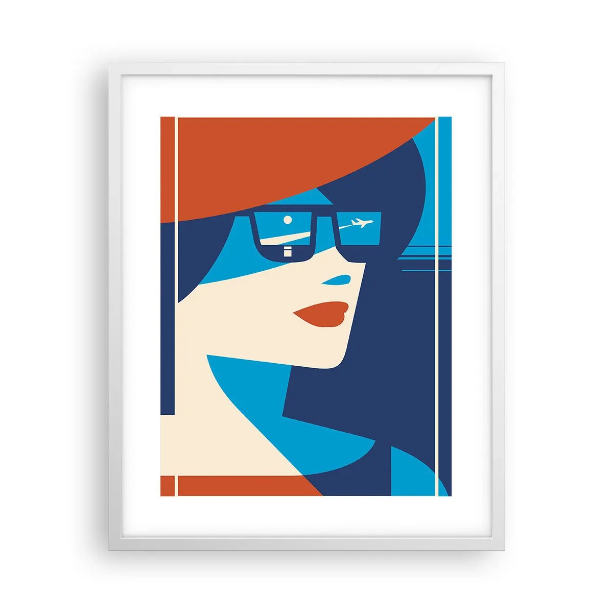 Poster în ramă albă - Călătorie în vacanță - 40x50 cm
