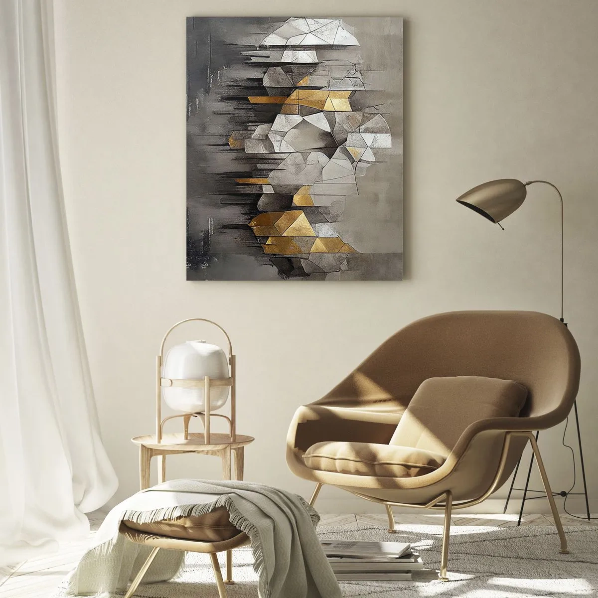 Tablou pe sticlă - Compoziție de gheață și lumină - 50x70 cm