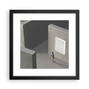 Poster în ramă neagră - Dar unde sunt? - 30x30 cm