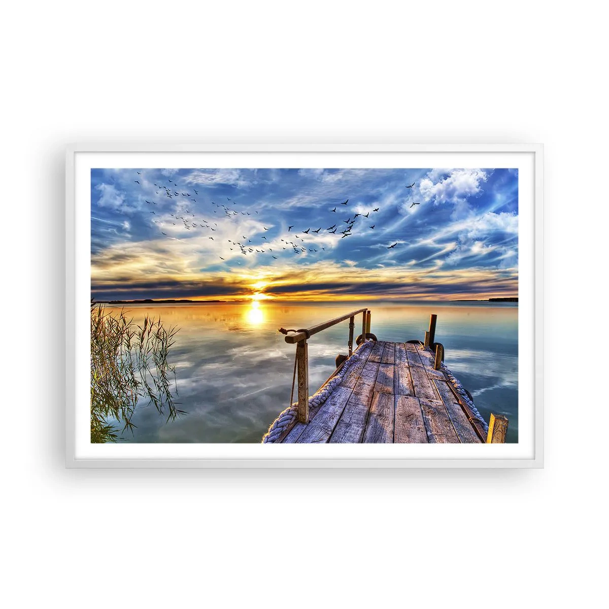 Poster în ramă albă - Vântul se odihnește - 91x61 cm