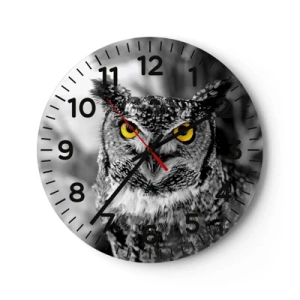 Ceas de perete - Ceas pe sticlă - Nimic nu poate fi ascuns - 40x40 cm