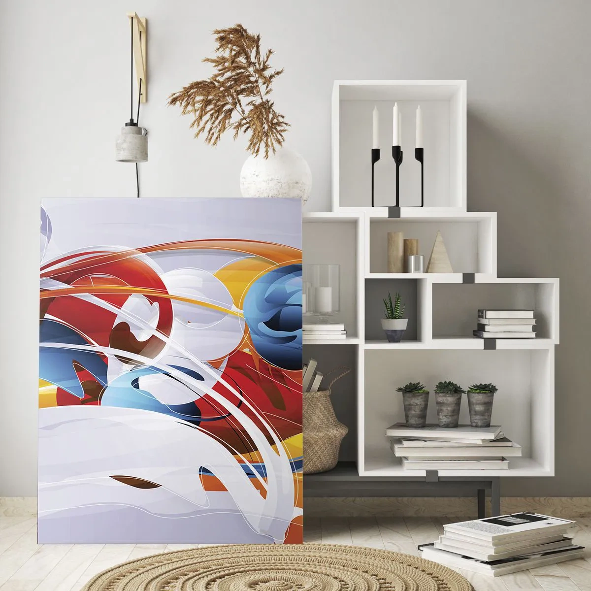 Tablou pe sticlă - Dansul elementelor - 70x100 cm