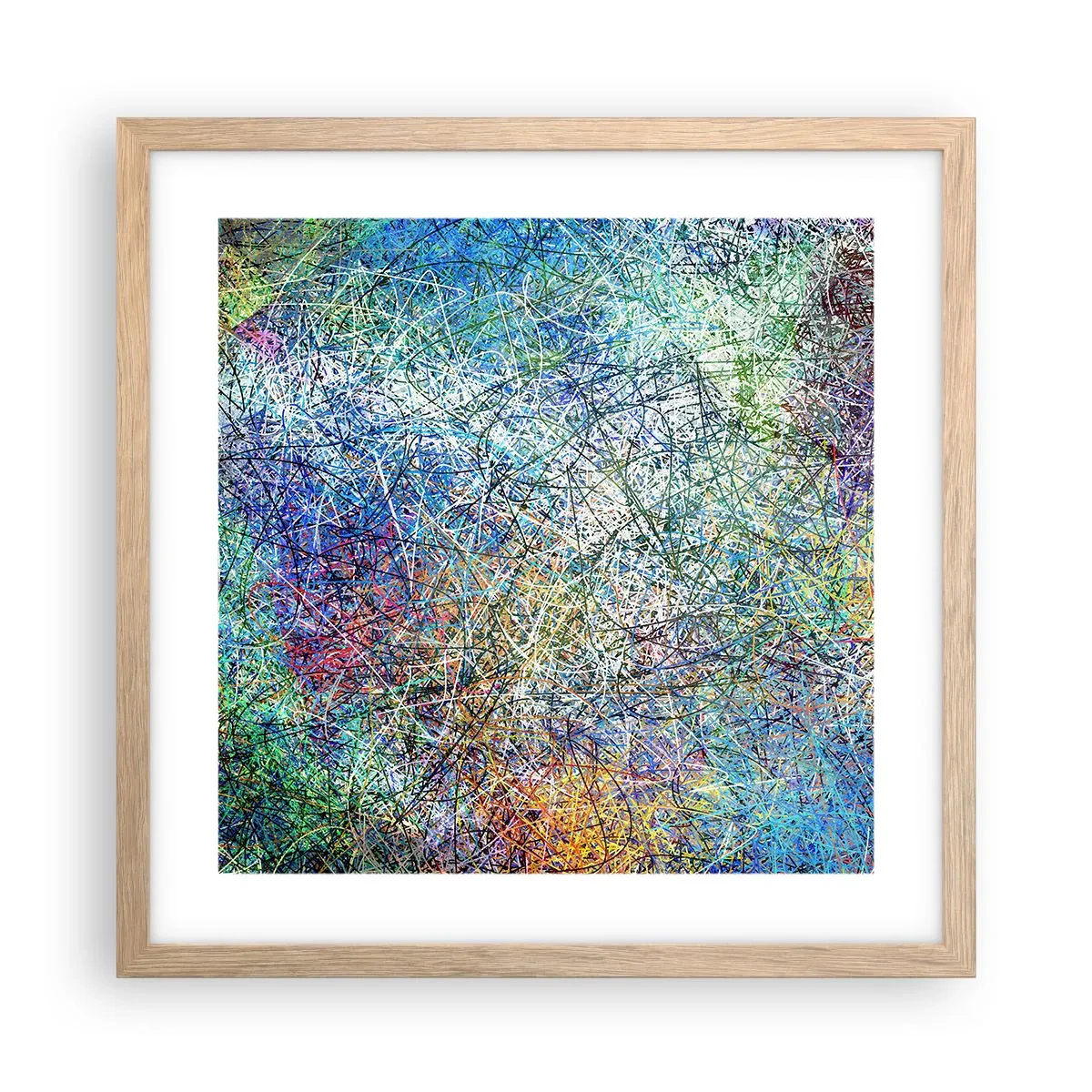 Poster în ramă de stejar deschis - Nu este atât de simplu - 40x40 cm