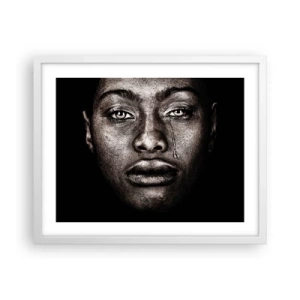 Poster în ramă albă - O singură lacrimă - 50x40 cm