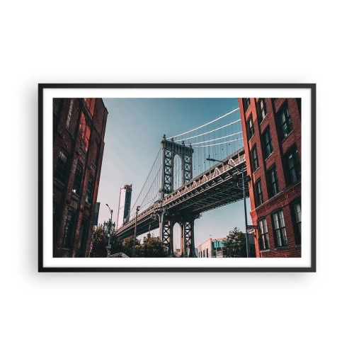 Poster în ramă neagră - În valurile orașului - 91x61 cm