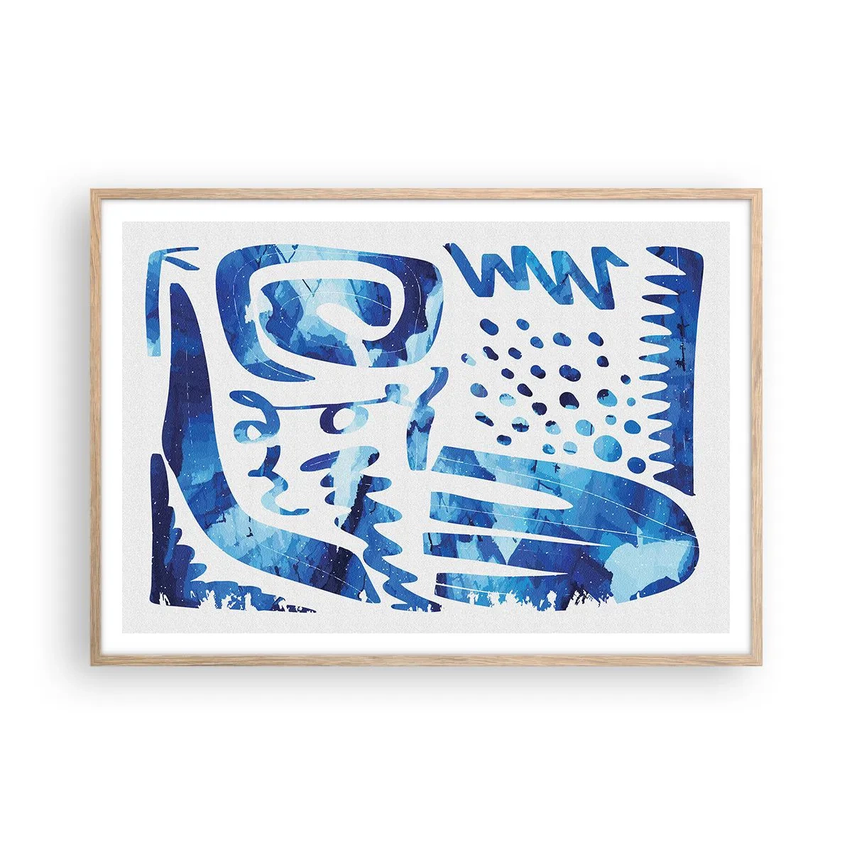 Poster în ramă de stejar deschis - Înapoi la rădăcini - 100x70 cm