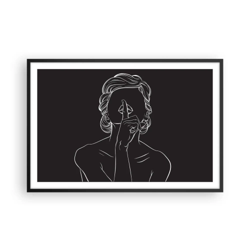 Poster în ramă neagră - Frumusețea înflorește în tăcere - 91x61 cm