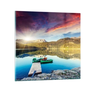 Tablou pe sticlă - Spre o apă netedă ca o oglindă - 50x50 cm