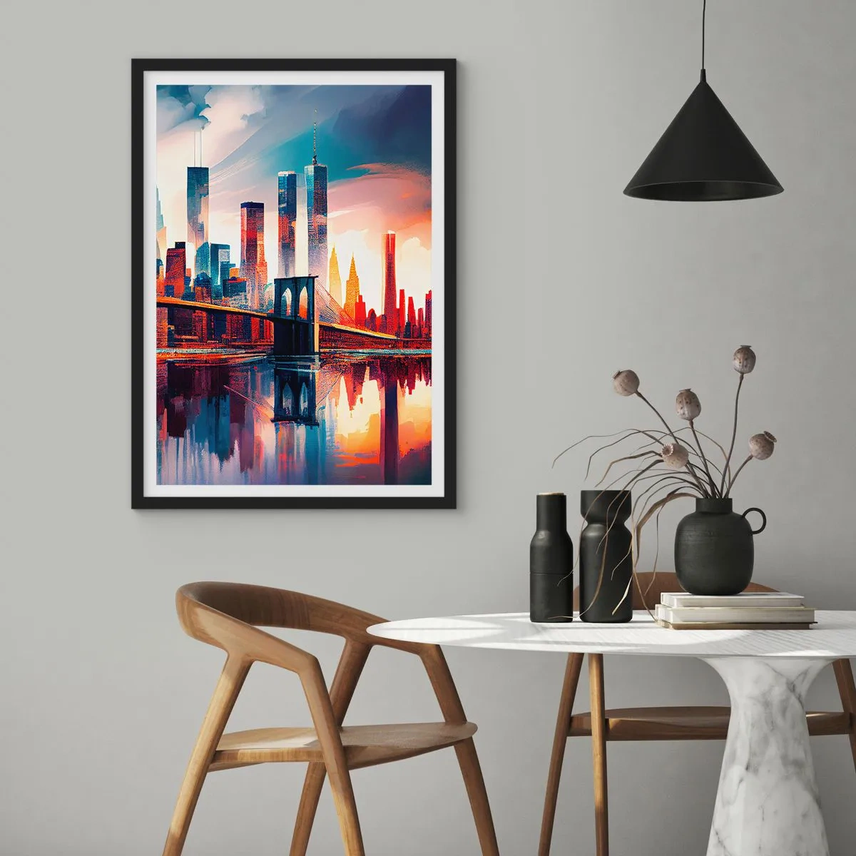 Poster în ramă neagră - New York fenomenal - 70x100 cm