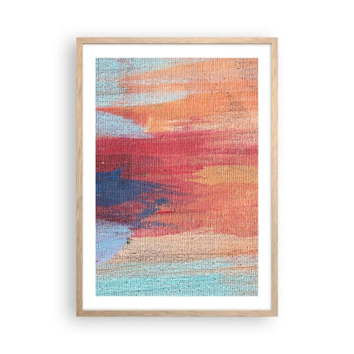 Poster în ramă de stejar deschis - Plutind prin curcubeu - 50x70 cm