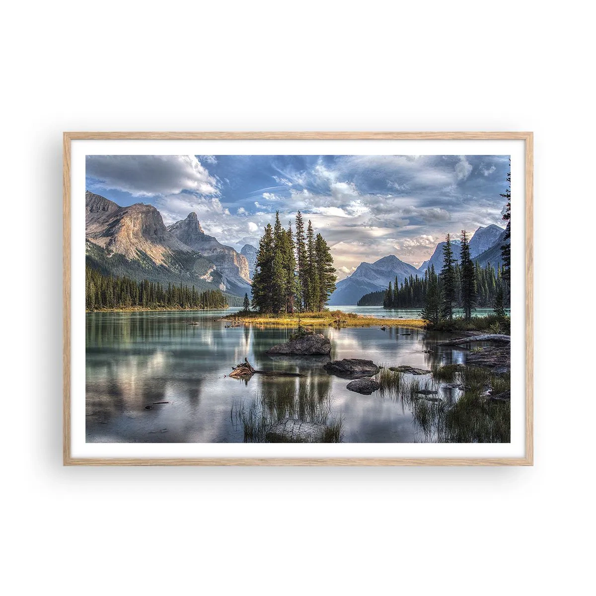 Poster în ramă de stejar deschis - La o apă mare și limpede… - 100x70 cm