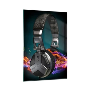 Tablou pe sticlă - În focul muzicii - 80x120 cm