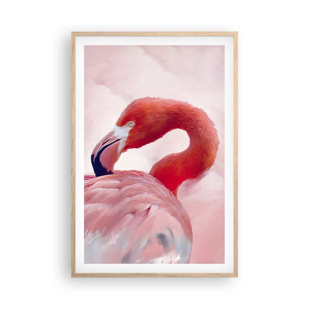 Poster în ramă de stejar deschis - Frumusețea păsărilor - 61x91 cm