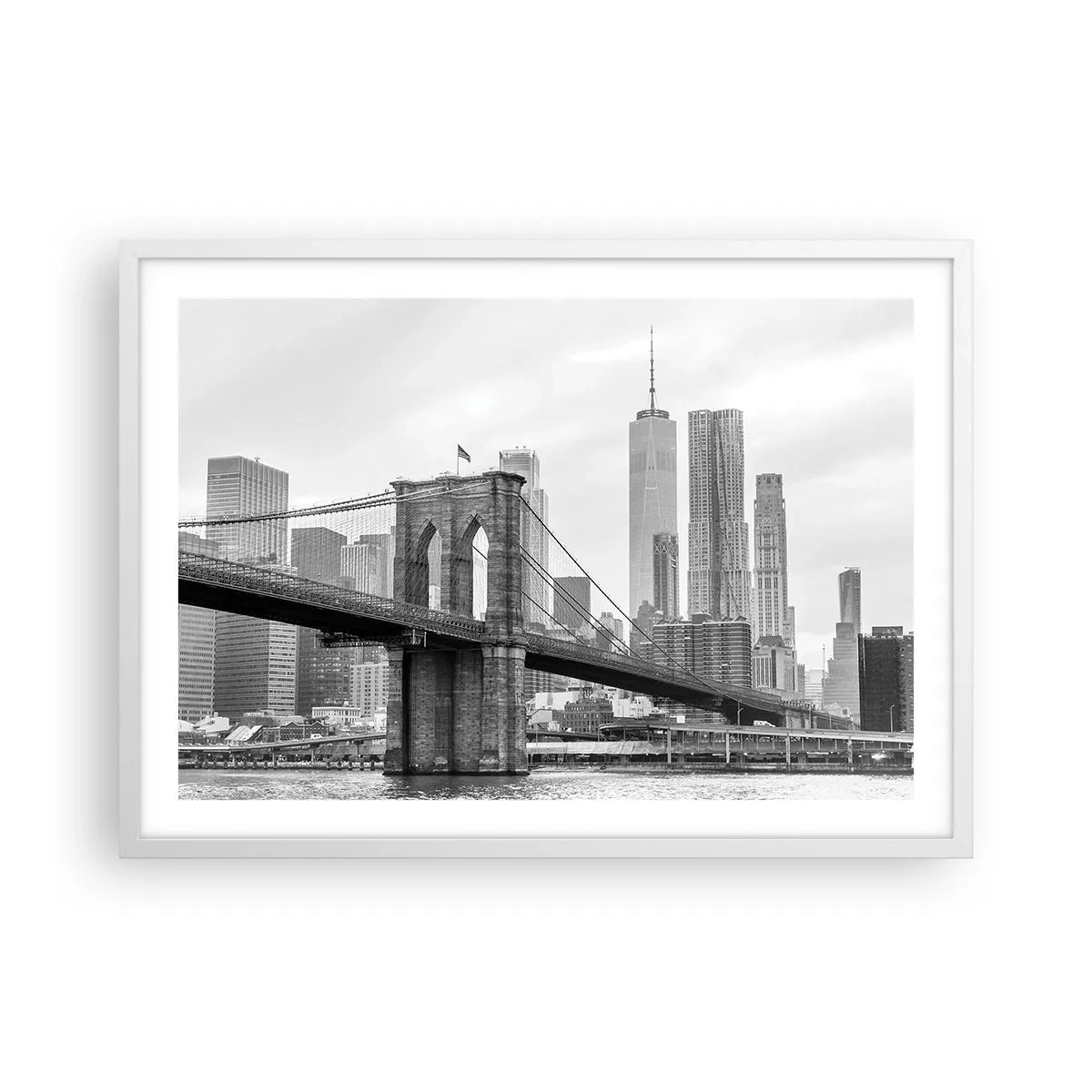 Poster în ramă albă - New York vibes - 70x50 cm