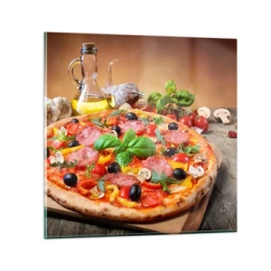 Tablou pe sticlă - Cu o adevărată aromă italiană - 30x30 cm