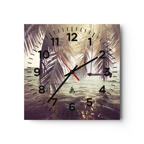Ceas de perete - Ceas pe sticlă - Poți să te dai în vânt după pofta inimii tale - 40x40 cm