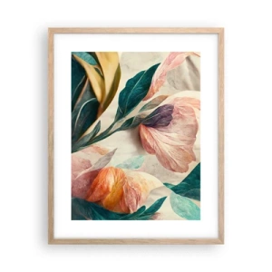 Poster în ramă de stejar deschis - Flori din insulele sudice - 40x50 cm