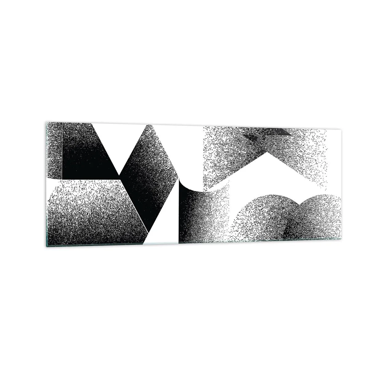 Tablou pe sticlă - Unghiuri și ovale - 140x50 cm