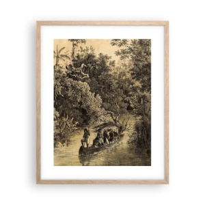 Poster în ramă de stejar deschis - Călătorie la sursă - 40x50 cm