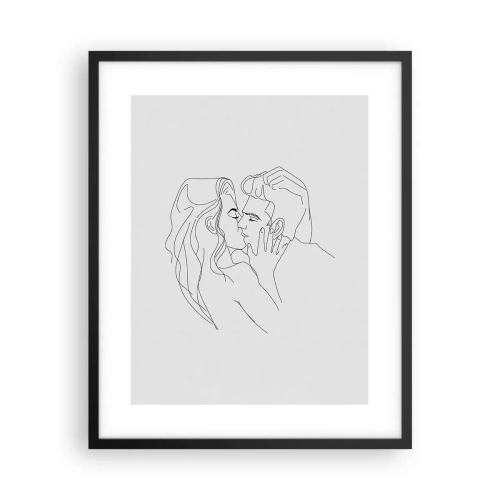 Poster în ramă neagră - Cu aceeași linie - 40x50 cm