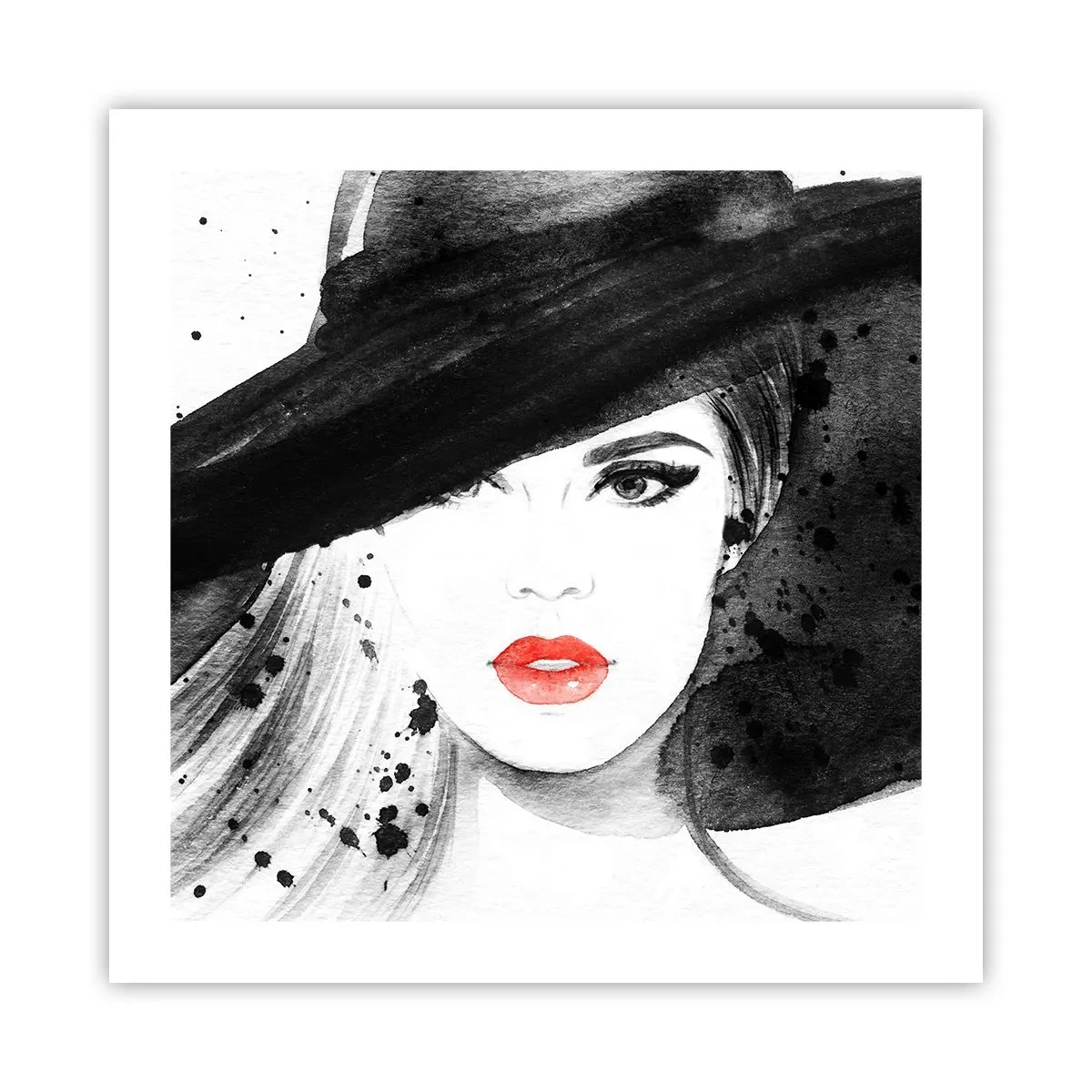Poster - Doamna în negru - 50x50 cm