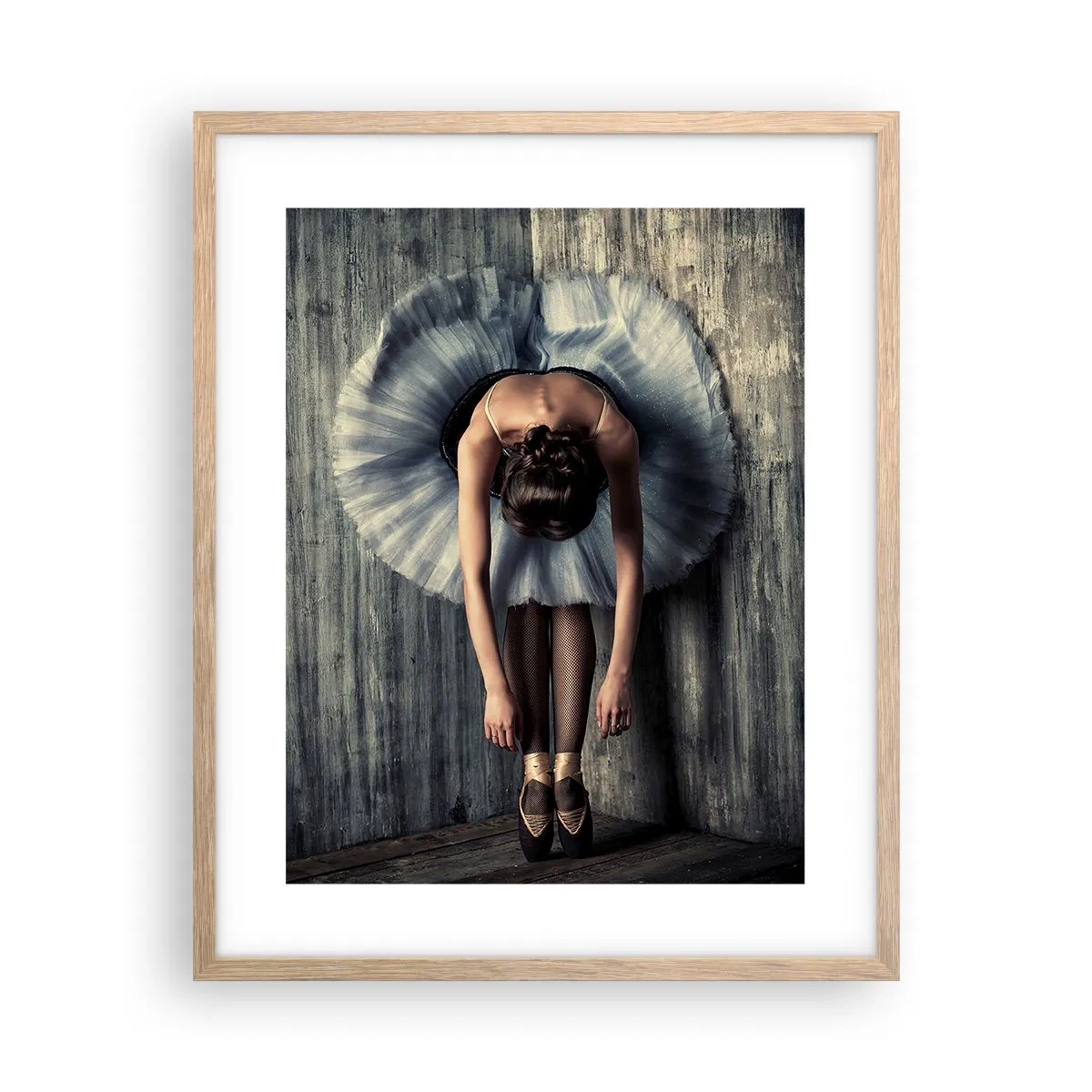 Poster în ramă de stejar deschis - Când muzica se oprește - 40x50 cm