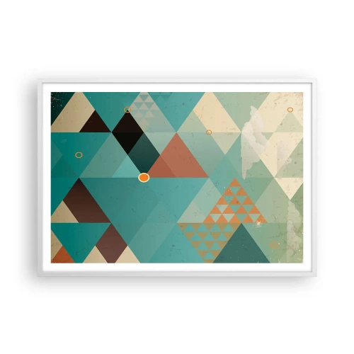 Poster în ramă albă - Unitatea multiplicității, multiplicitatea unității - 100x70 cm