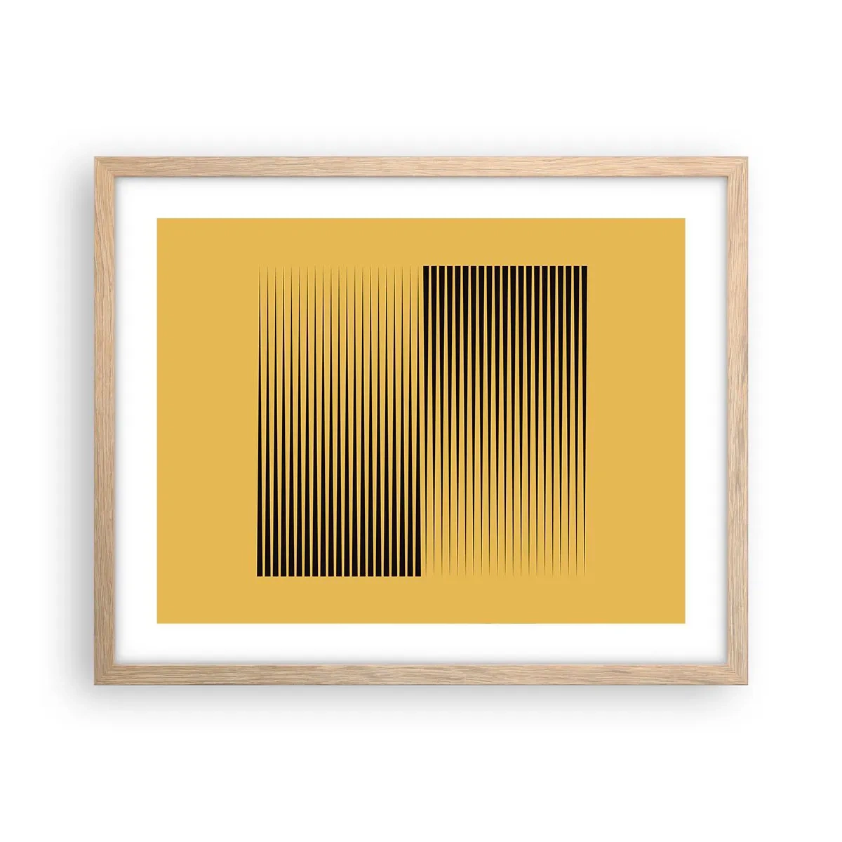 Poster în ramă de stejar deschis - Pătratul contrariilor - 50x40 cm