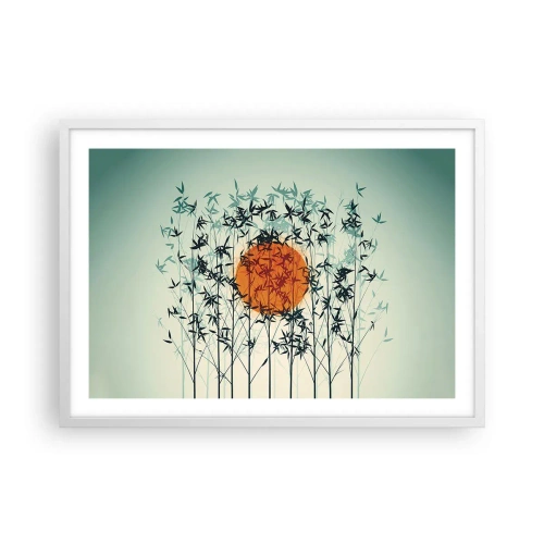 Poster în ramă albă - Soarele japonez - 70x50 cm