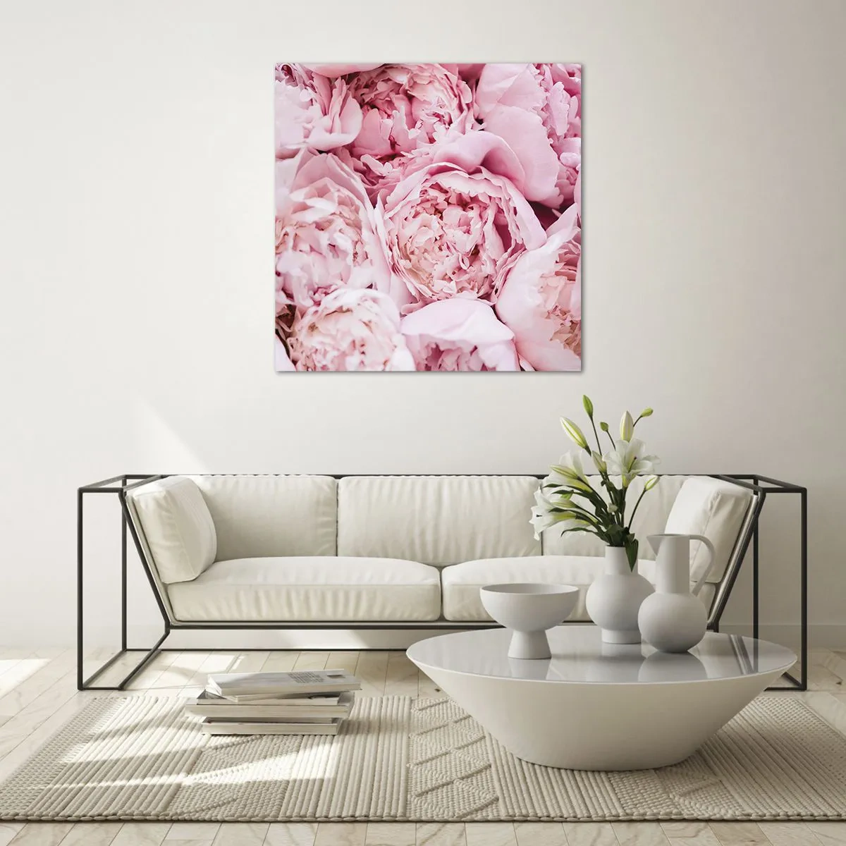 Tablou pe sticlă - Îmbrățișate și parfumate - 30x30 cm