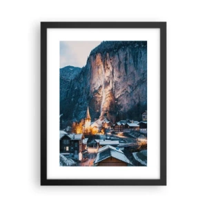 Poster în ramă neagră - Spiritul luminos al iernii - 30x40 cm