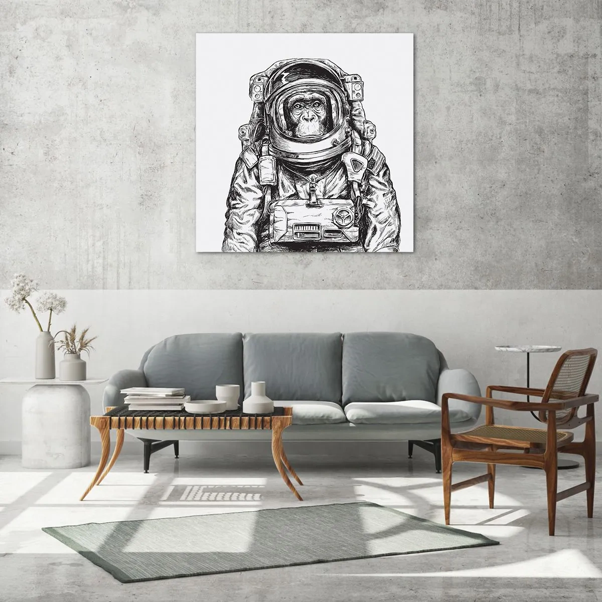 Tablou pe sticlă - Evoluție alternativă - 70x70 cm